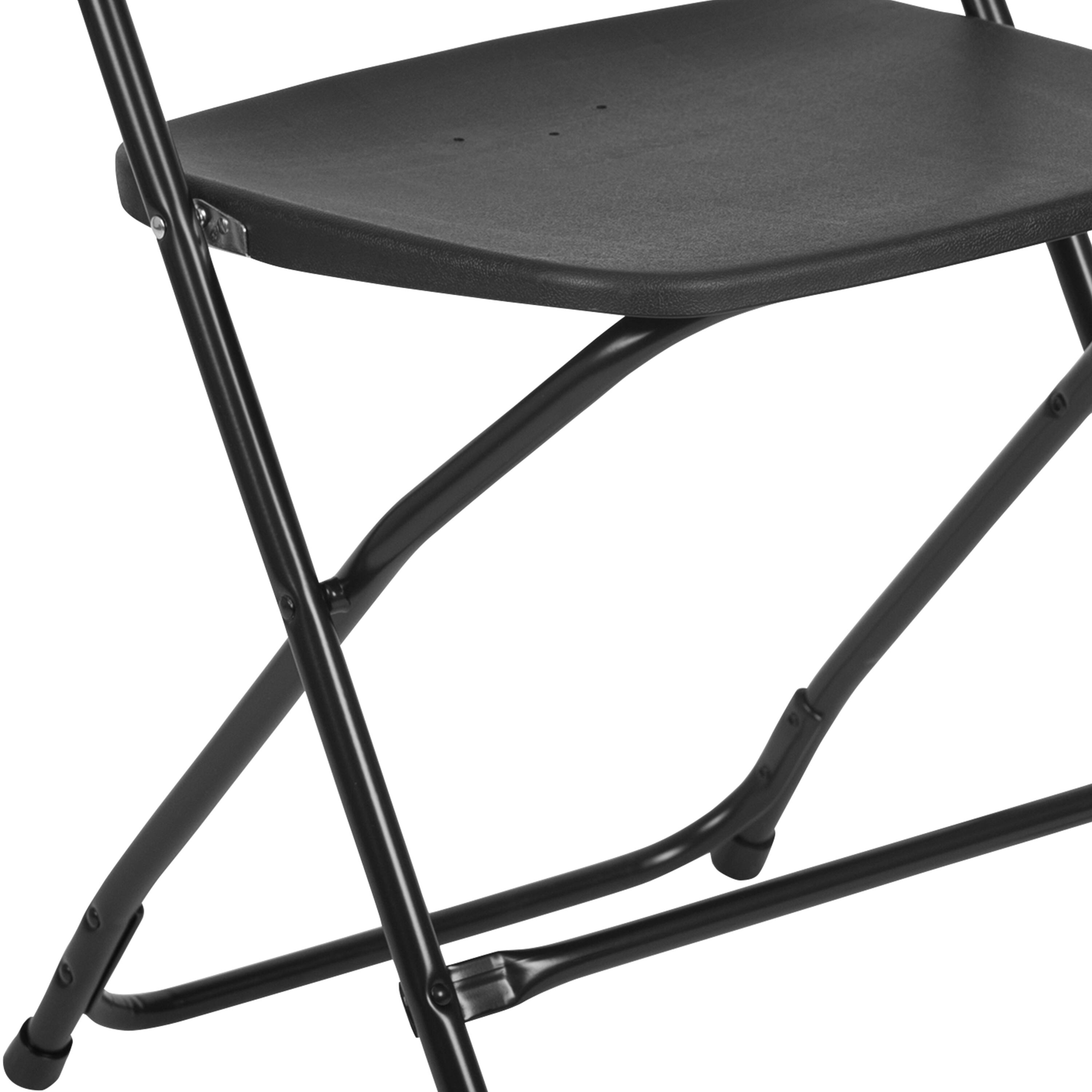 Alt View 16. Alamont Home - Hercules Folding Chair - Black Plastic – 10 Pack 650LB Weight Capacity - Event Chair - Black.