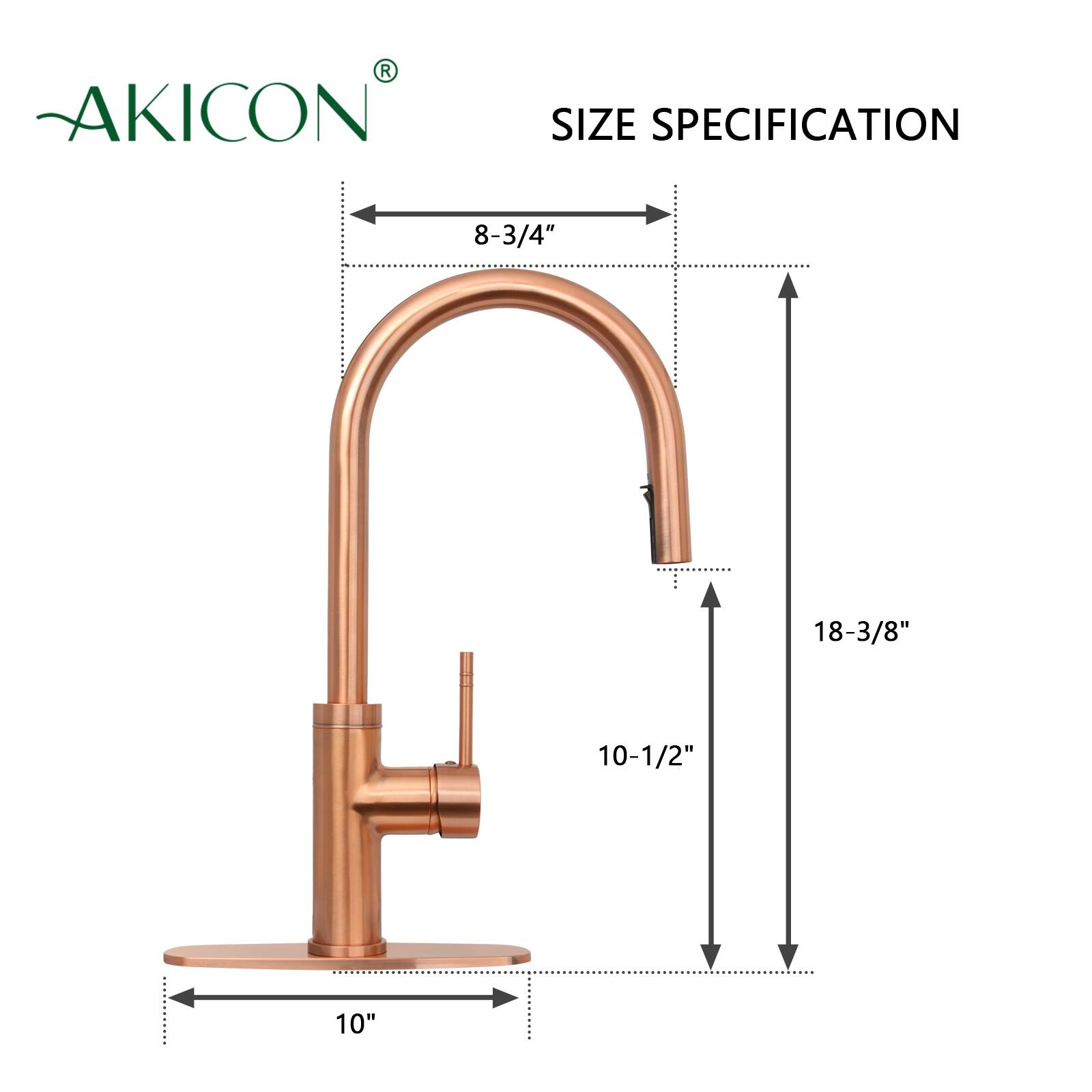 AKICON SIZE SPECIFICATION  
8-3/4"  
18-3/8"  
10-1/2"  
10"