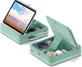 FINEAK - Foldable Tablet Pillow Stand-Adjustable Comfort & Storage - Green