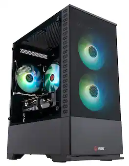 ADVANCED BATTLESTATIONS - ABS Cyclone Aqua Gaming PC Powered by Asus - Windows 11 - Intel Core i5-14400F - GeForce RTX 5060 - 32GB DDR4 - 1TB