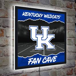 Evergreen Enterprises - Kentucky Wildcats 23" LED Fan Cave Square-Shaped Lighted Wall Sign - Multicolor