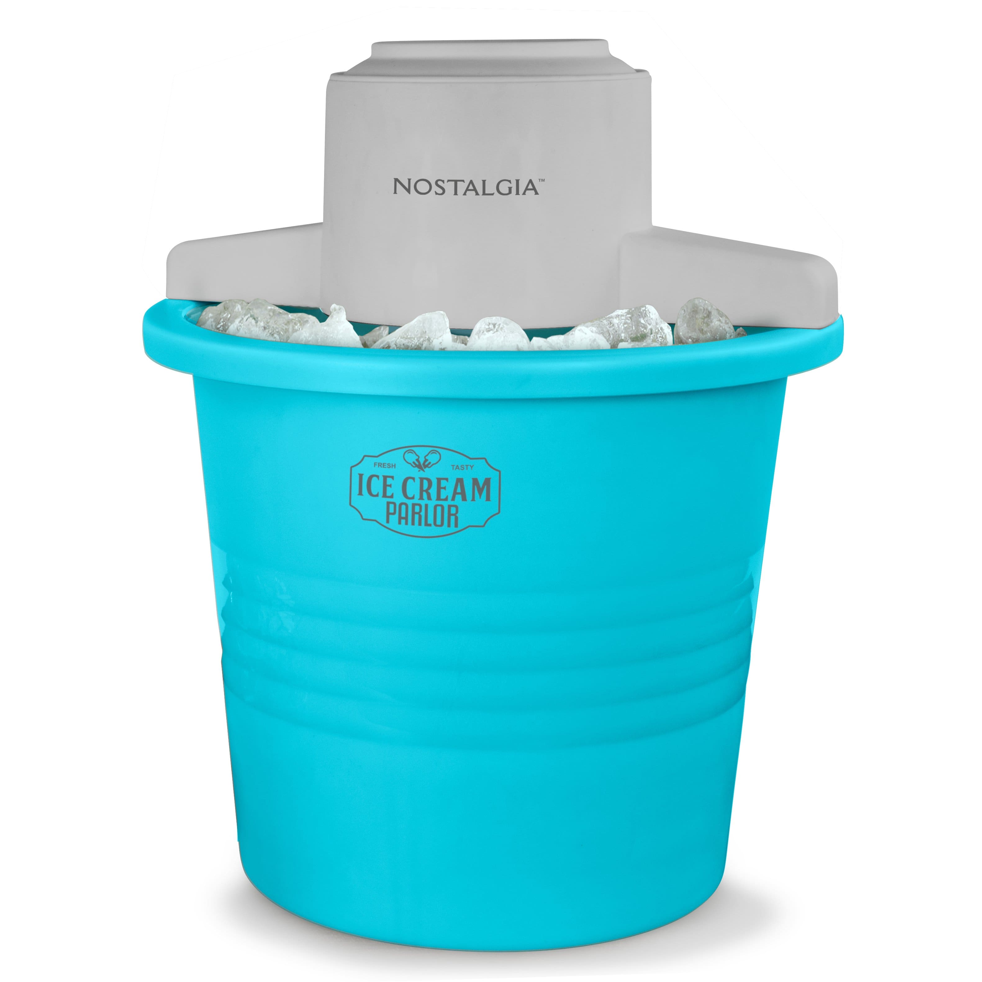 Nostalgia - 4-qt. Electric Ice Cream Maker with Easy-Carry Handle - Blue