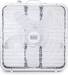 Black+Decker - 20” Box Fan with 3 Speed Settings - White