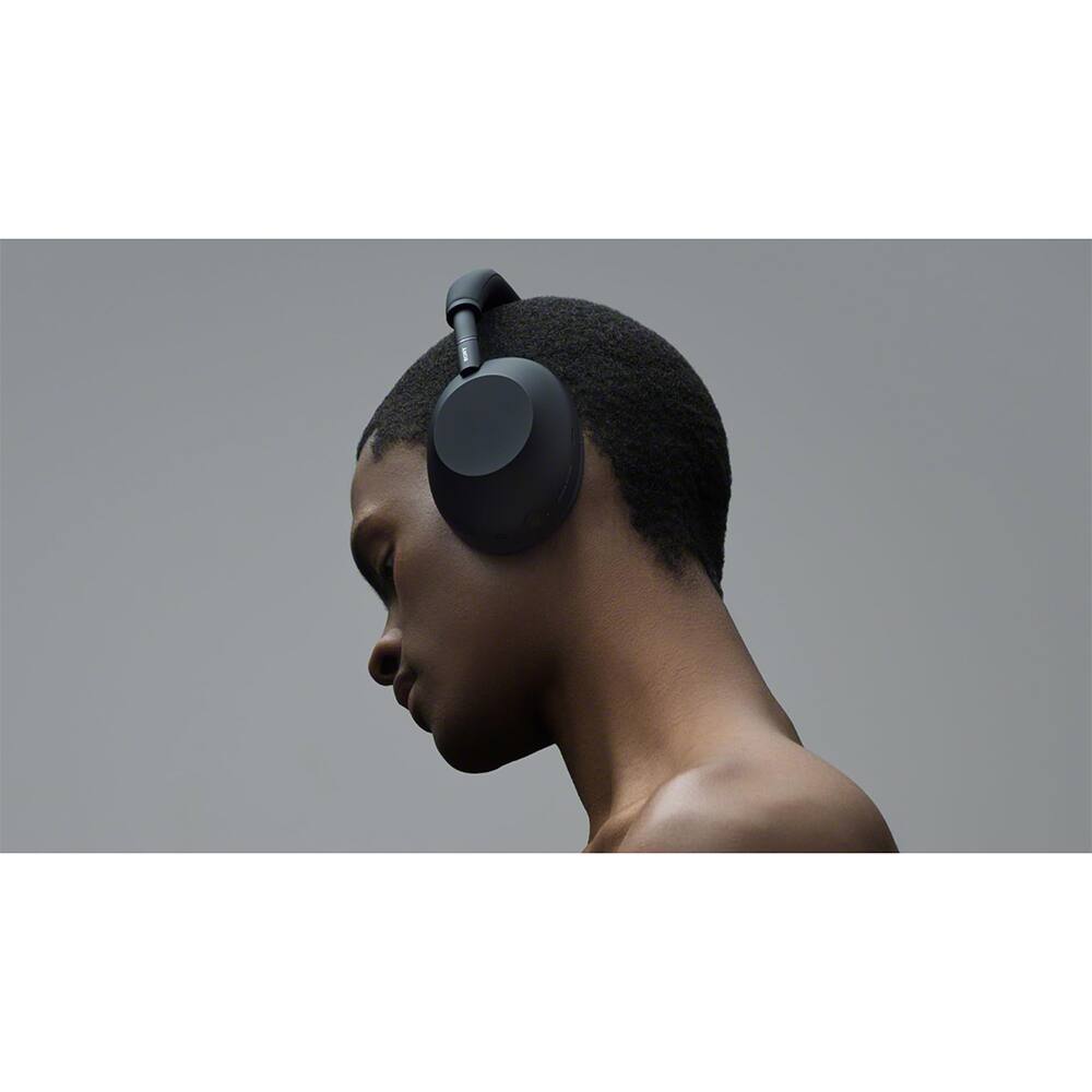 Alt View 4. Sony - WH-1000XM6 Best Wireless Noise Canceling Headphones, Black + 2YR Warranty Bundle.