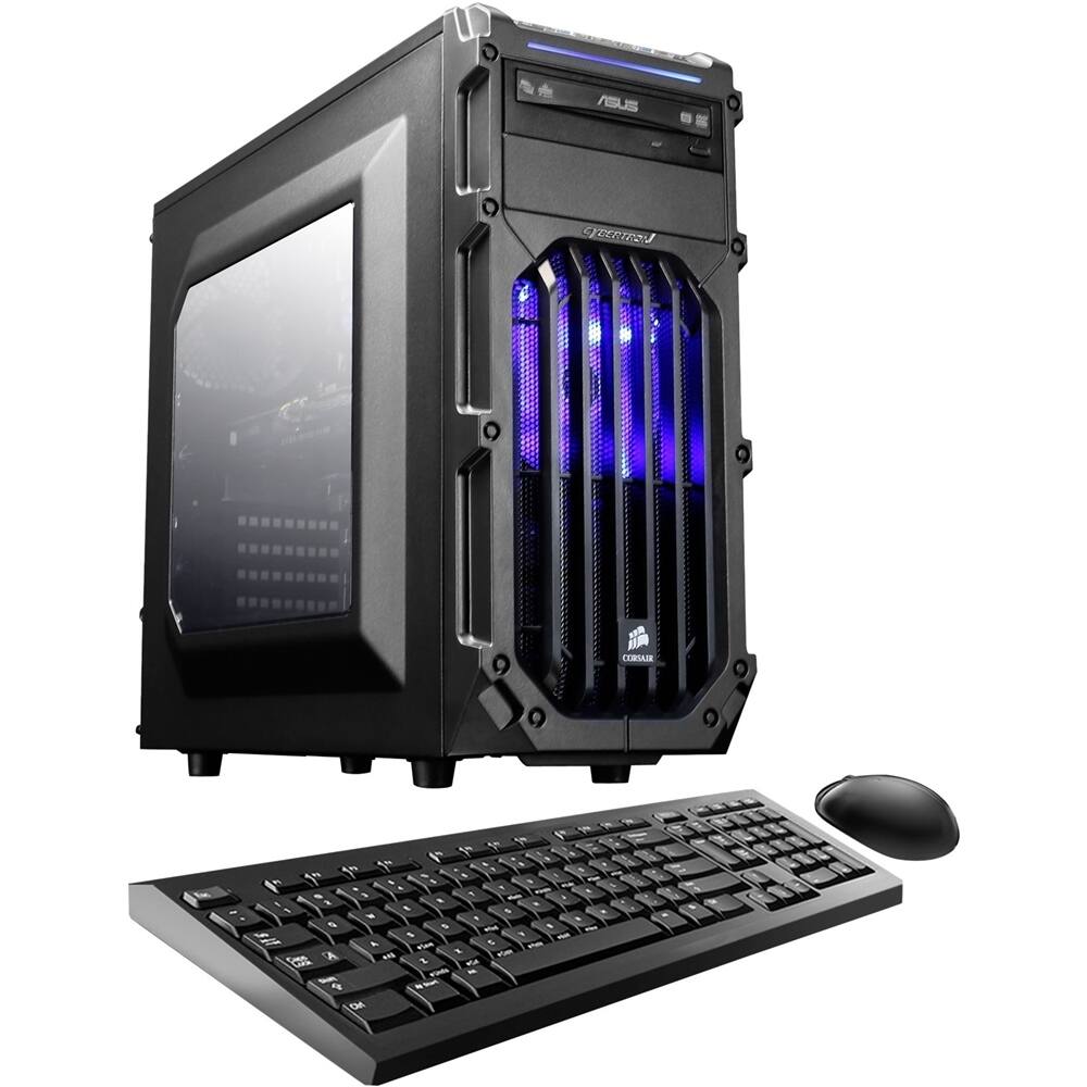 Front. CybertronPC - Palladium Desktop - Intel Core i7 - 16GB Memory - NVIDIA GeForce GTX 1050 - 1TB Hard Drive - Blue.