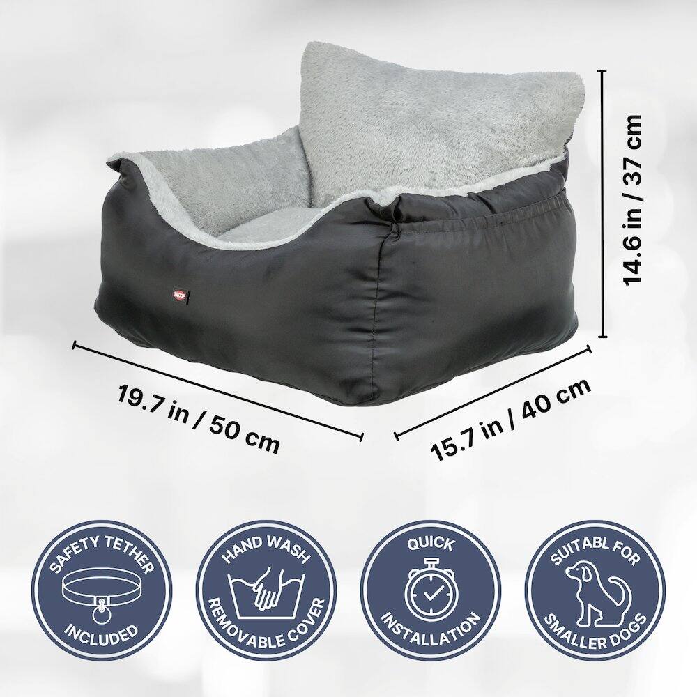 cm 37 / 14.6 in / 37 in 14.6 19.7 in I 50 cm cm I 40 in 15.7 SAFETY TETHER HAND WASH INCLUDED AUIBAVOMER COVER QUICK INSTALLATION SUITABLE FOR SMALLER DOGS