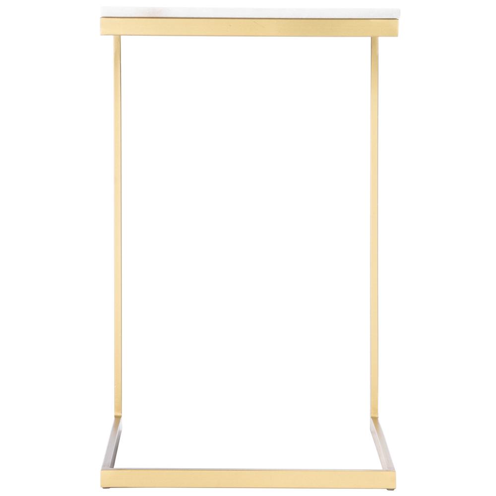 Alt View 1. Butler Specialty - Lawler Marble C- Side Table - Gold.