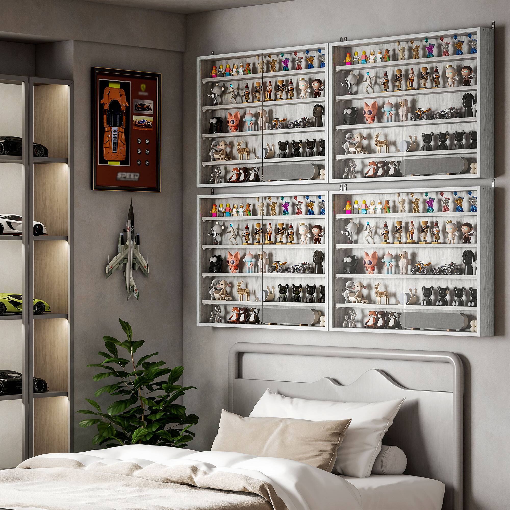 Alt View 1. Homcom - 5-Tier Display Cabinet - Gray.