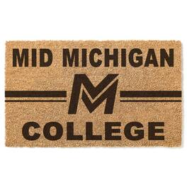 Jardine - Mid Michigan College 18" x 30" Team Logo Doormat - Brown