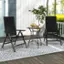 Back. Costway - 4 PCS Patio Folding Chair Outdoor Chairs with Padded Seat, Adjustable Backrest - Black.