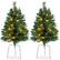 Front. Best Choice Products - Best Choice Products Set of 2 24.5in Outdoor Scotch Pine Pathway Christmas Trees Decor w/ LED Lights, Pine Cones - Green.