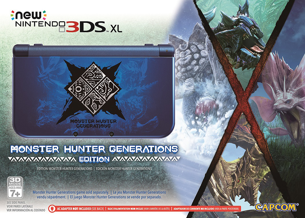 Nintendo New 3DS Monster Hunter Generations Edition Blue MONSTER NEW 3DS XL Best Buy