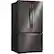 Angle. LG - 25.4 Cu. Ft. French Door Refrigerator - Black stainless steel.