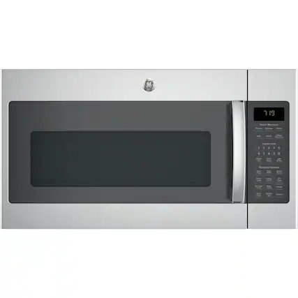 Front. GE - 1.9 Cu. Ft. Over-the-Range Microwave - Stainless Steel.