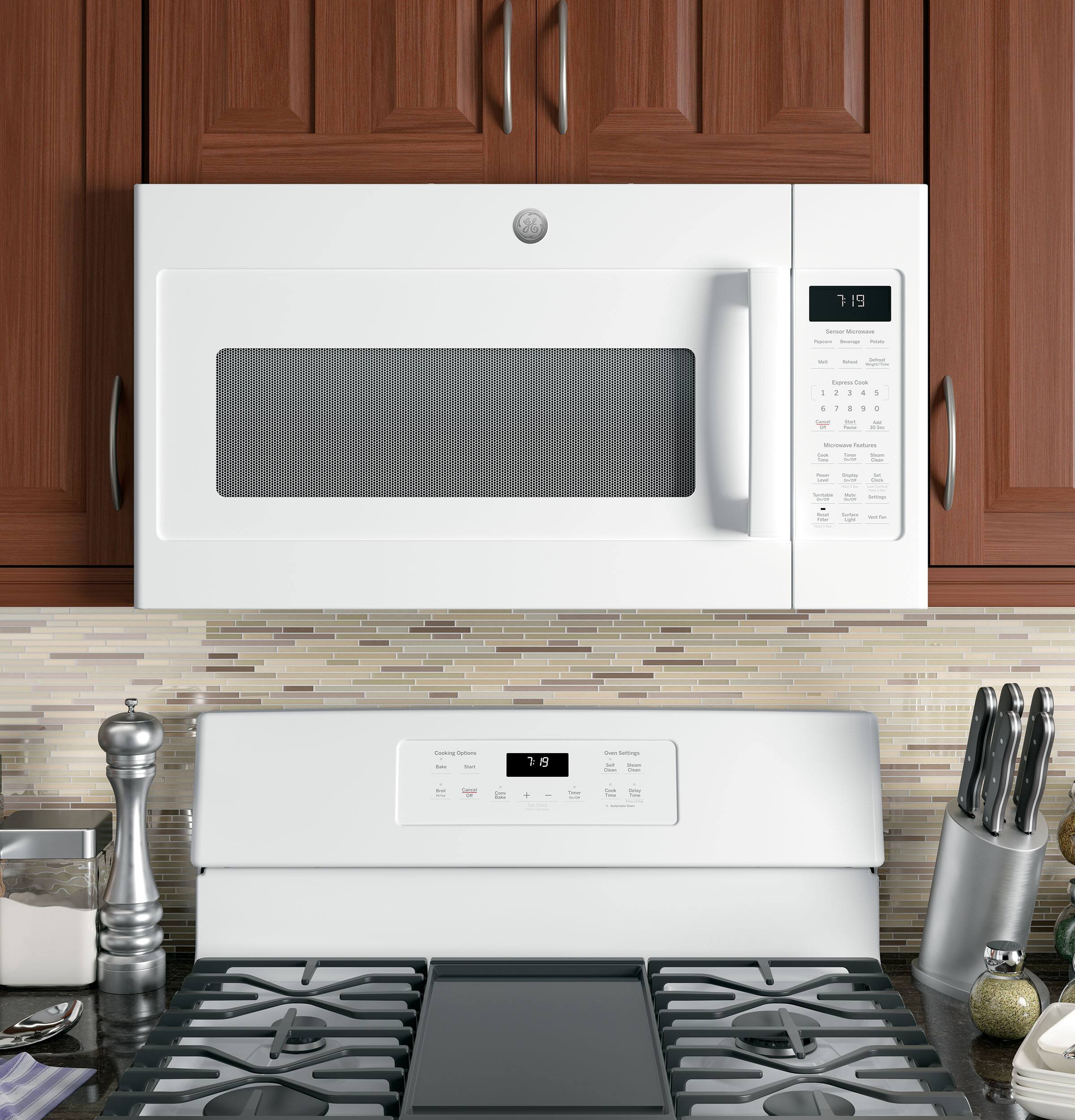 Alt View 17. GE - 1.9 Cu. Ft. Over-the-Range Microwave with Sensor Cooking.
