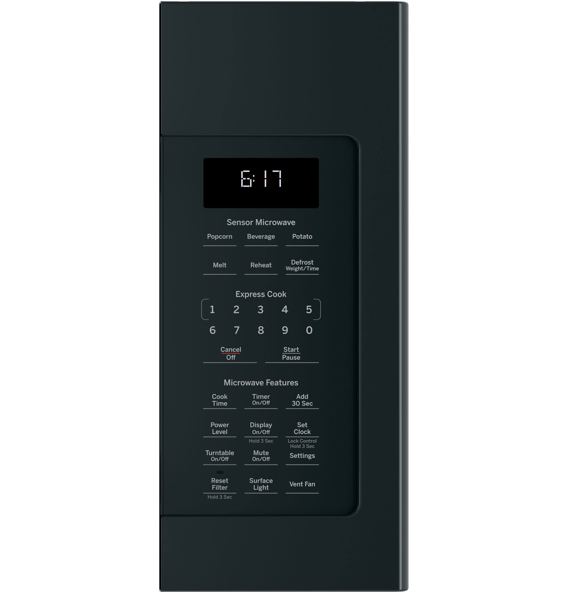 Alt View 11. GE - 1.7 Cu. Ft. Over-the-Range Microwave with Sensor Cooking - Black.