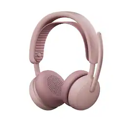 Logitech - Zone Wireless 2 ES Active Noise Cancelling Closed-Back On-Ear Stereo Headset with USB-C Receiver for Business - Rose