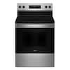 Front. Whirlpool - Whirlpool - 5.3 Cu. Ft. Freestanding Electric Range with Cooktop Flexibility - Stainless Steel - Stainless Steel.