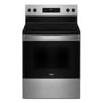 Whirlpool - 5.3 Cu. Ft. Freestanding Electric Range with Cooktop Flexibility - Stainless Steel