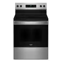 Whirlpool - 5.3 Cu. Ft. Freestanding Electric Range with Cooktop Flexibility - Stainless Steel - Front_Zoom