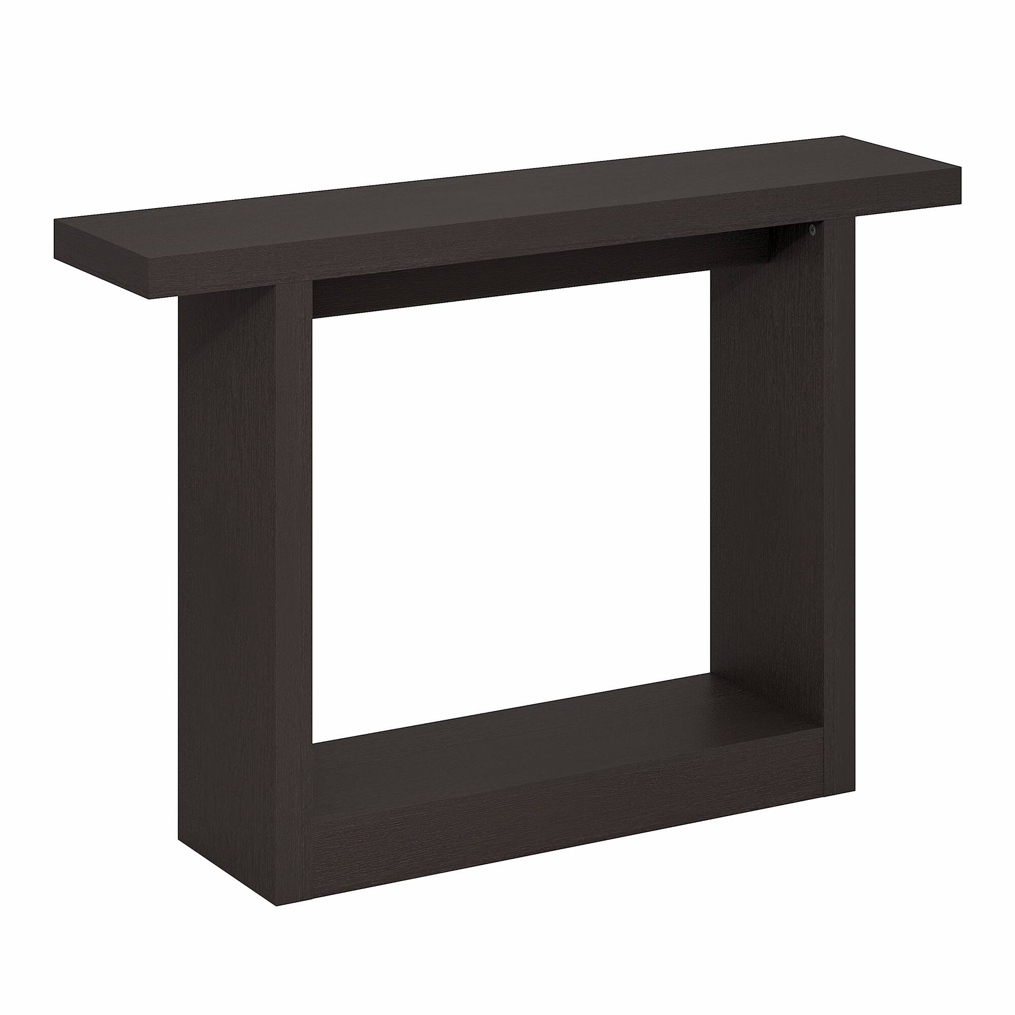 Alt View 4. Furinno - ARA Entryway Table 47-Inch, Narrow Farmhouse Console Table, Sofa Table, Couch Table Behind Sofa, Entryway Table - Black Dark Oak.