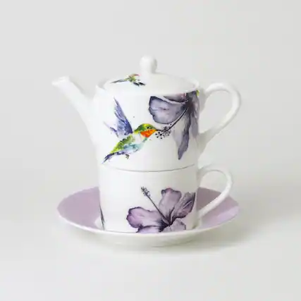 Front. Jiallo - Roy Kirkham TEA FOR ONE-HUMMINGBIRD - Mutli color.