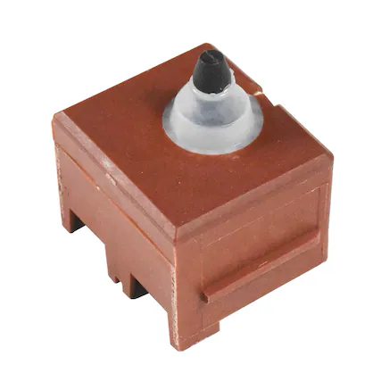 Front. HQRP - Push Button Switch Replaces 23-66-2665 for Milwaukee Angle Grinder 6116 6117 6140 6146 6148 6160 6161 - brown.
