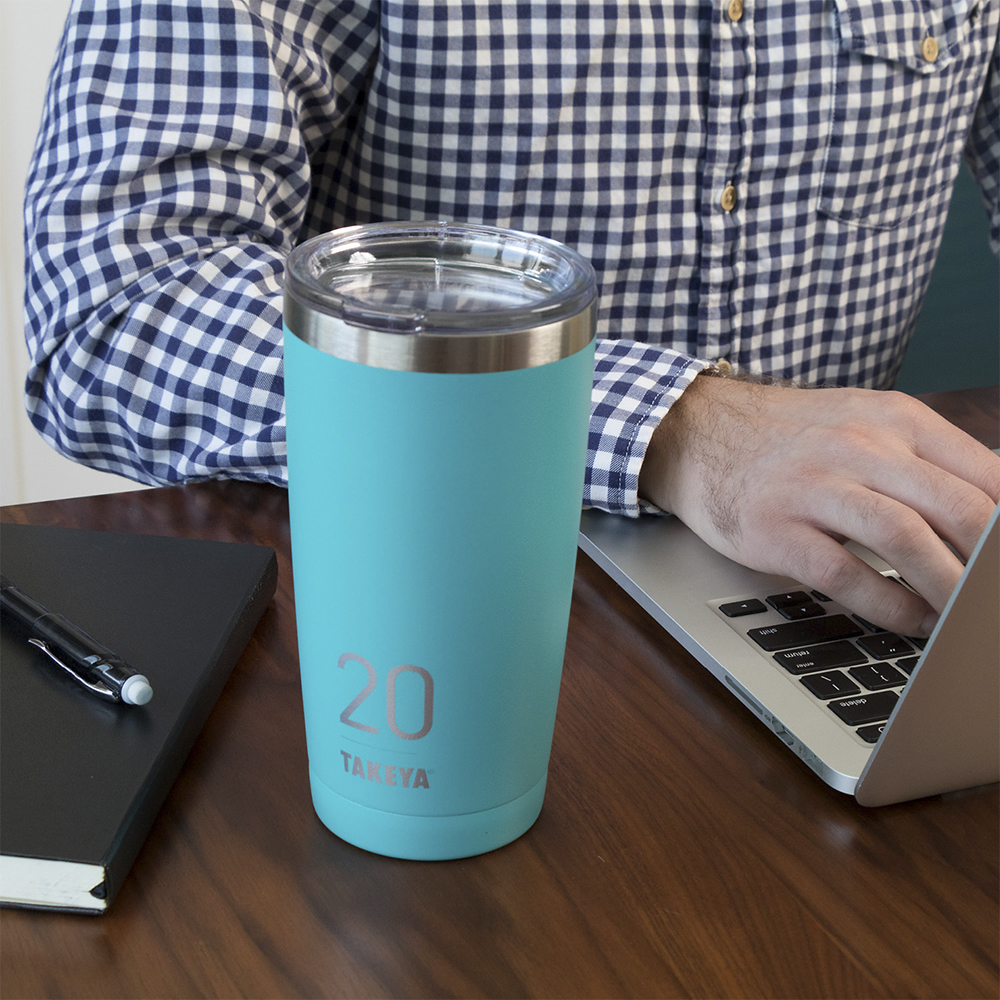 20oz Teal Blue Tumbler - Insulated Stainless Steel Coffee Cup with