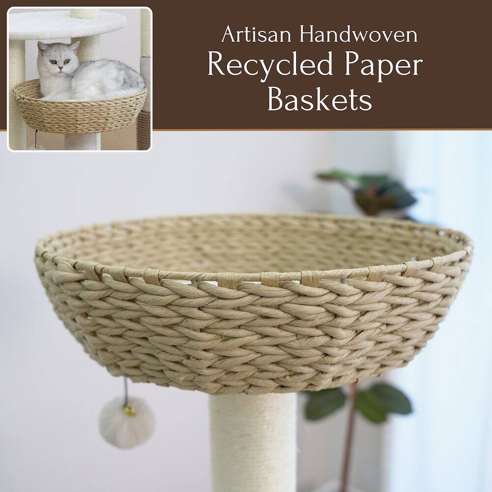 Artisan Handwoven Recycled Paper Baskets