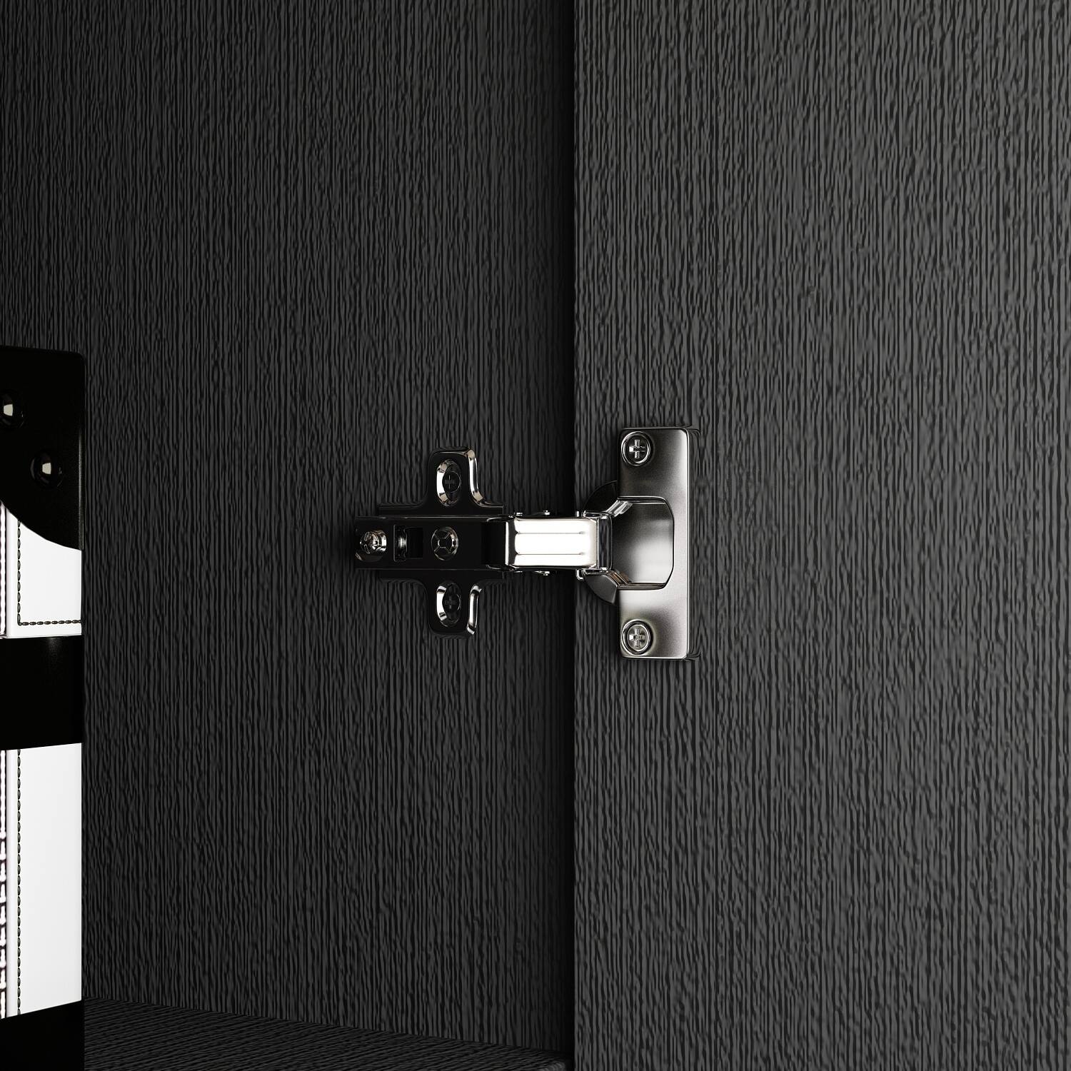 Alt View 8. FUFU & GAGA - Modern Minimalist Wardrobe – A Practical Blend of Storage Functionality and Space Aesthetics - Black.