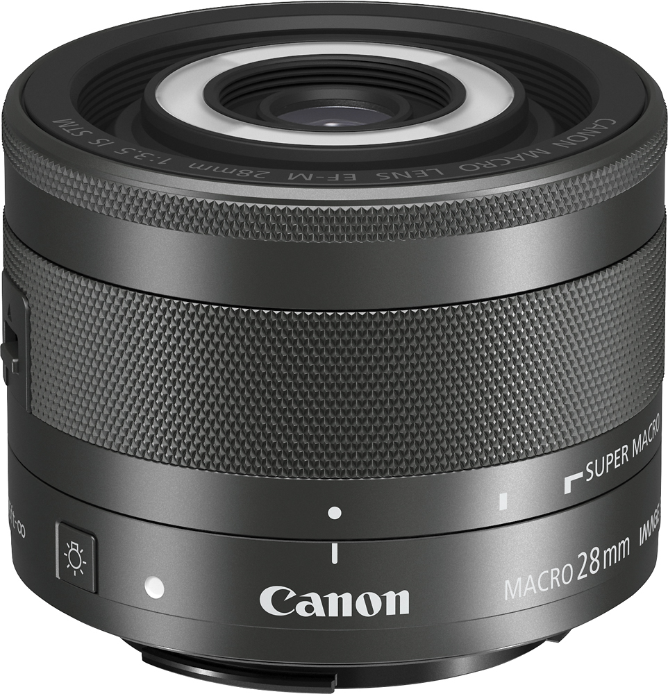 Canon - EF-M 28mm f/3.5 MACRO IS STM Lens for EOS M Series Cameras - Black