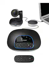 Alt View 11. Logitech - GROUP Videoconferencing System for Mid to Large-sized Meeting Rooms - Black.