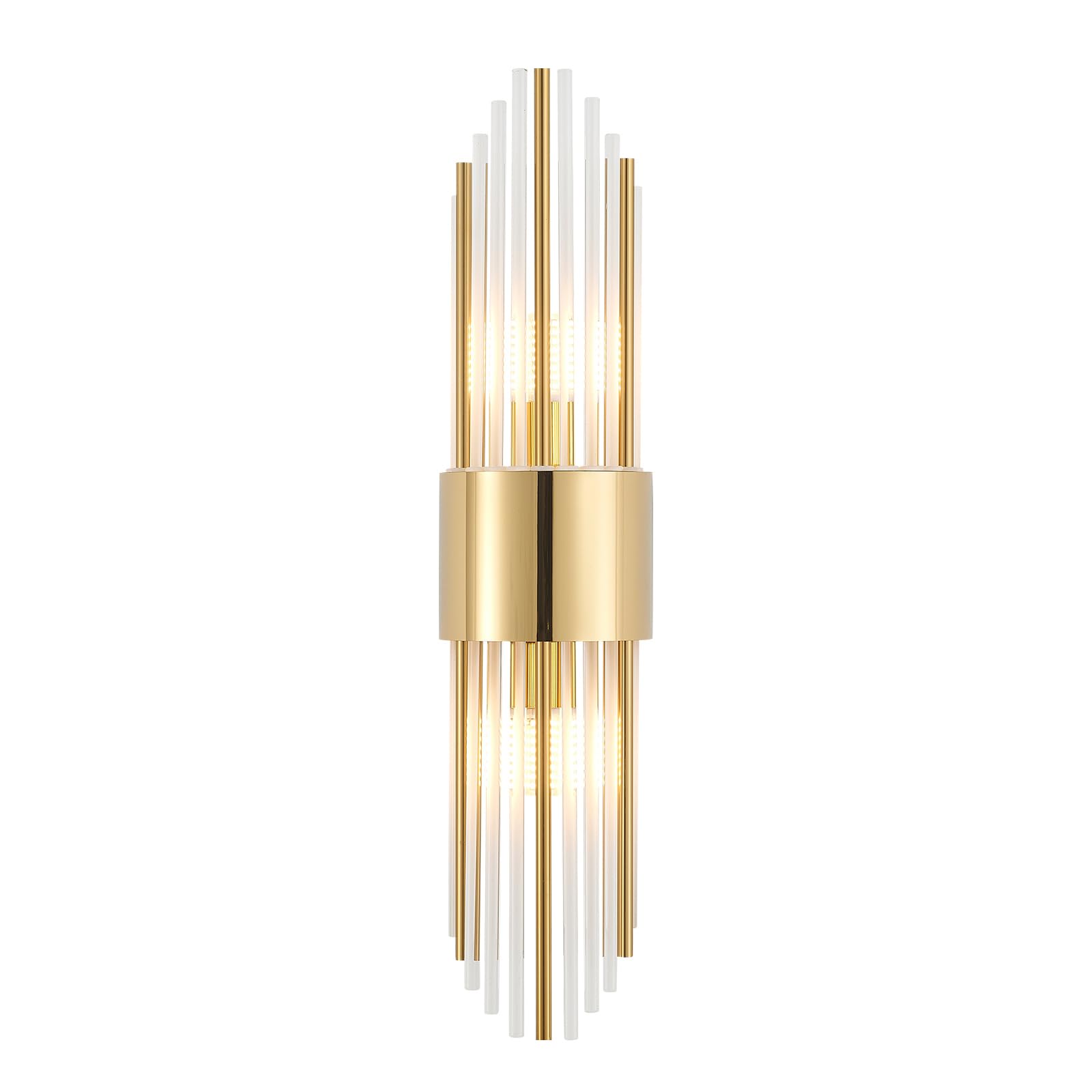 Earthley Blooms Modern Crystal Wall Sconce Light Vertical Rod Design ...
