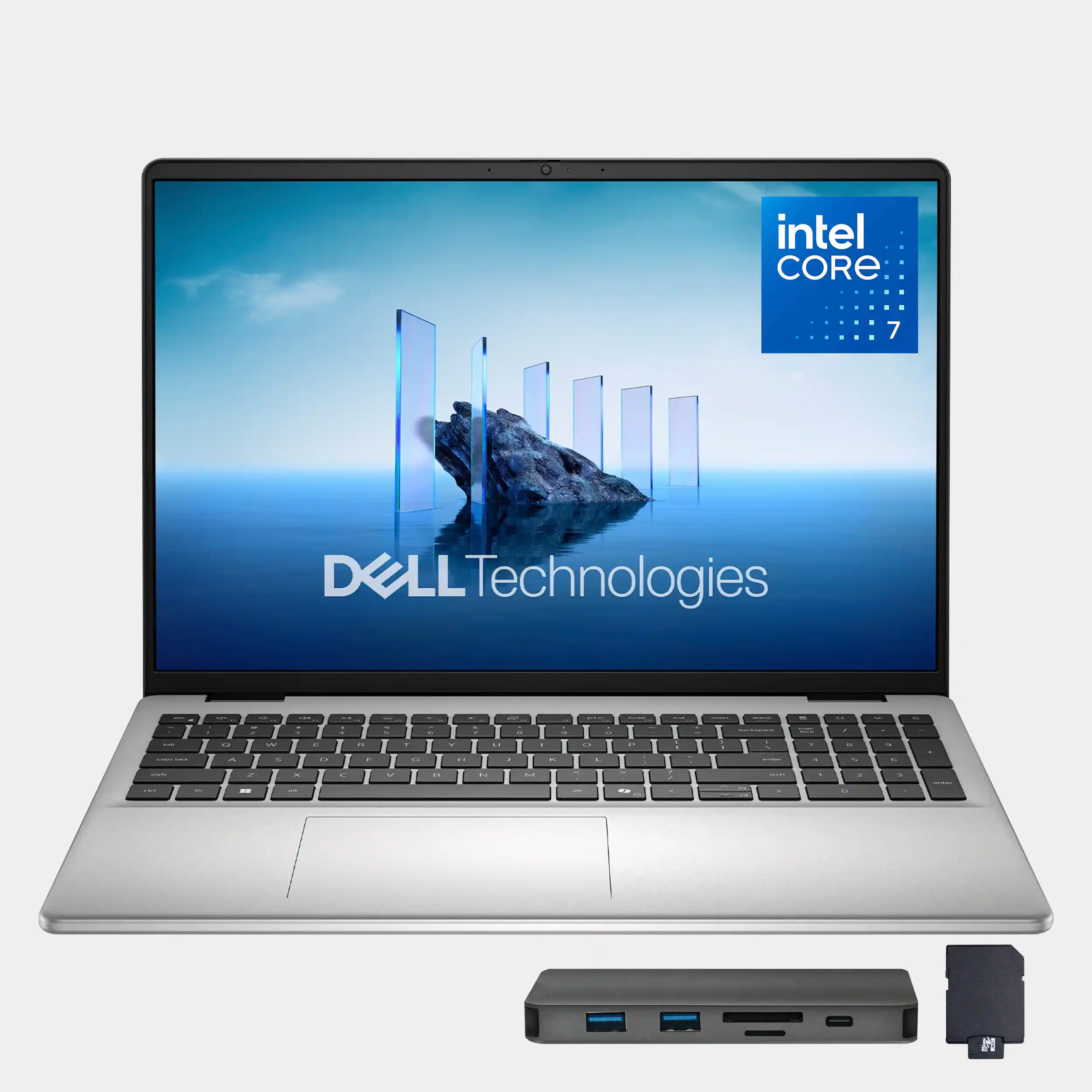 Dell - 16" FHD+ Touchscreen Laptop,Intel Core 7 150U,32GB DDR5,1TB SSD+288GB Dock Set,Backlit Keyboard,Win 11 Pro - Silver