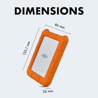 LaCie Rugged 5TB External USB C, USB 3.1 Gen 1 Portable Hard Drive LaCie Rugged 5TB External USB C, USB 3.1 Gen 1 Portable Hard Drive