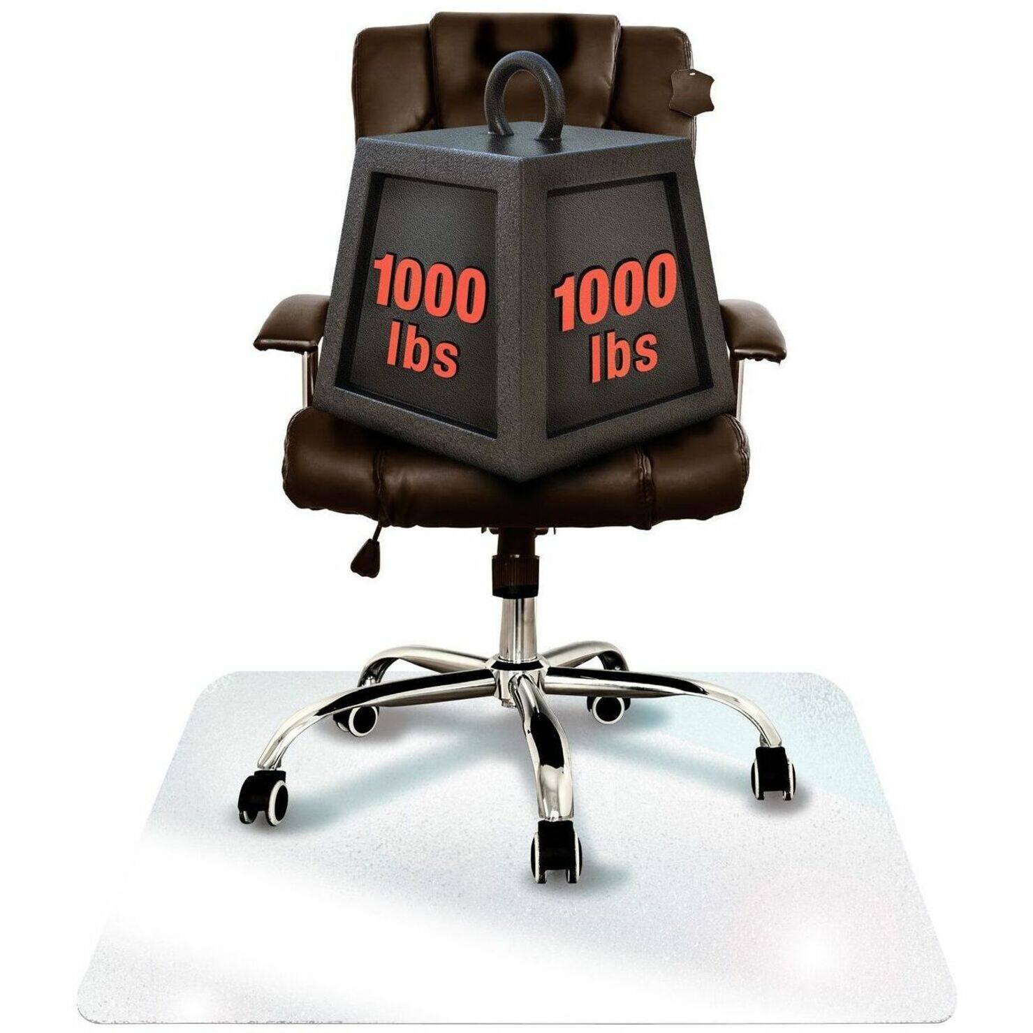 Alt View 20. Floortex - Glaciermat Heavy Duty Glass Chair Mat for Hard Floors &amp; Carpets - 36'' x 40'' - Crystal Clear.
