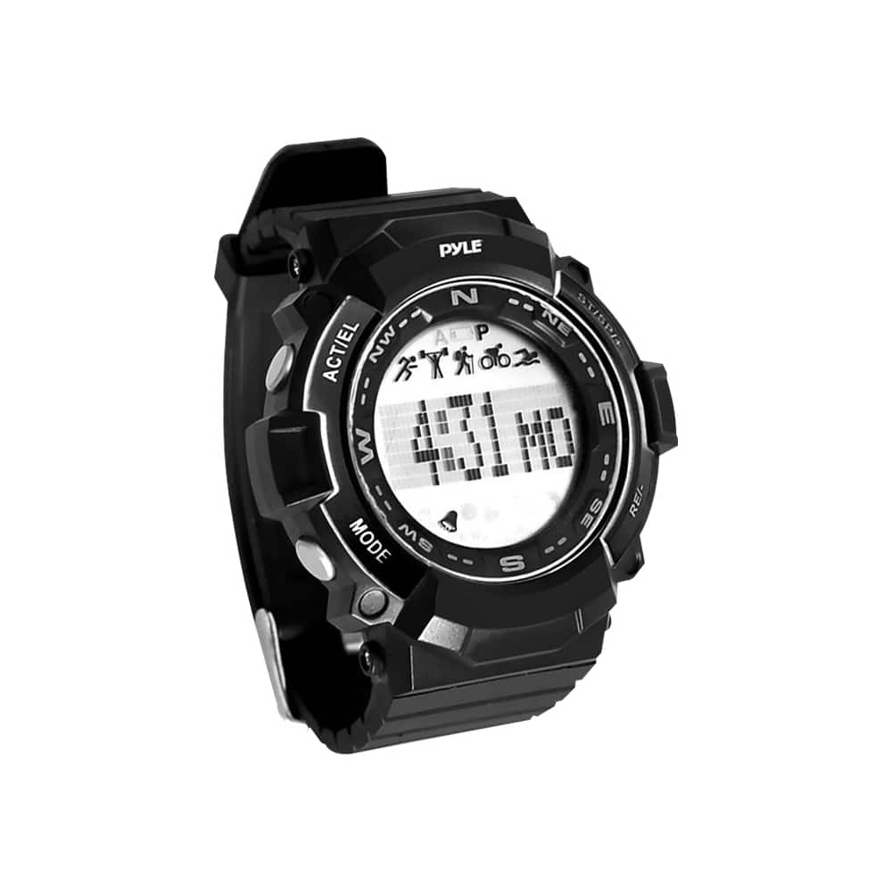 Front. PYLE - Pyle Activity Tracker - Black.