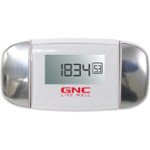 Front Zoom. GNC - Pedometer & Pulse Reader - White/Silver.