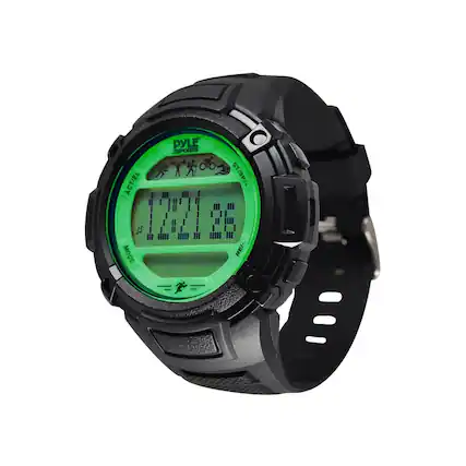 Front. PYLE - Pyle Activity Tracker - Black, Green.