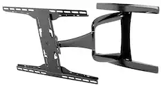 Front. Peerless-AV - Designer Series Universal Ultra Slim Articulating Wall Mount - Gloss Black, Black.