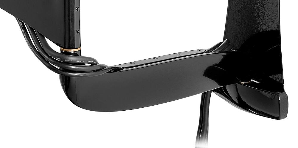 Angle. Peerless-AV - Designer Series Universal Ultra Slim Articulating Wall Mount - Gloss Black, Black.