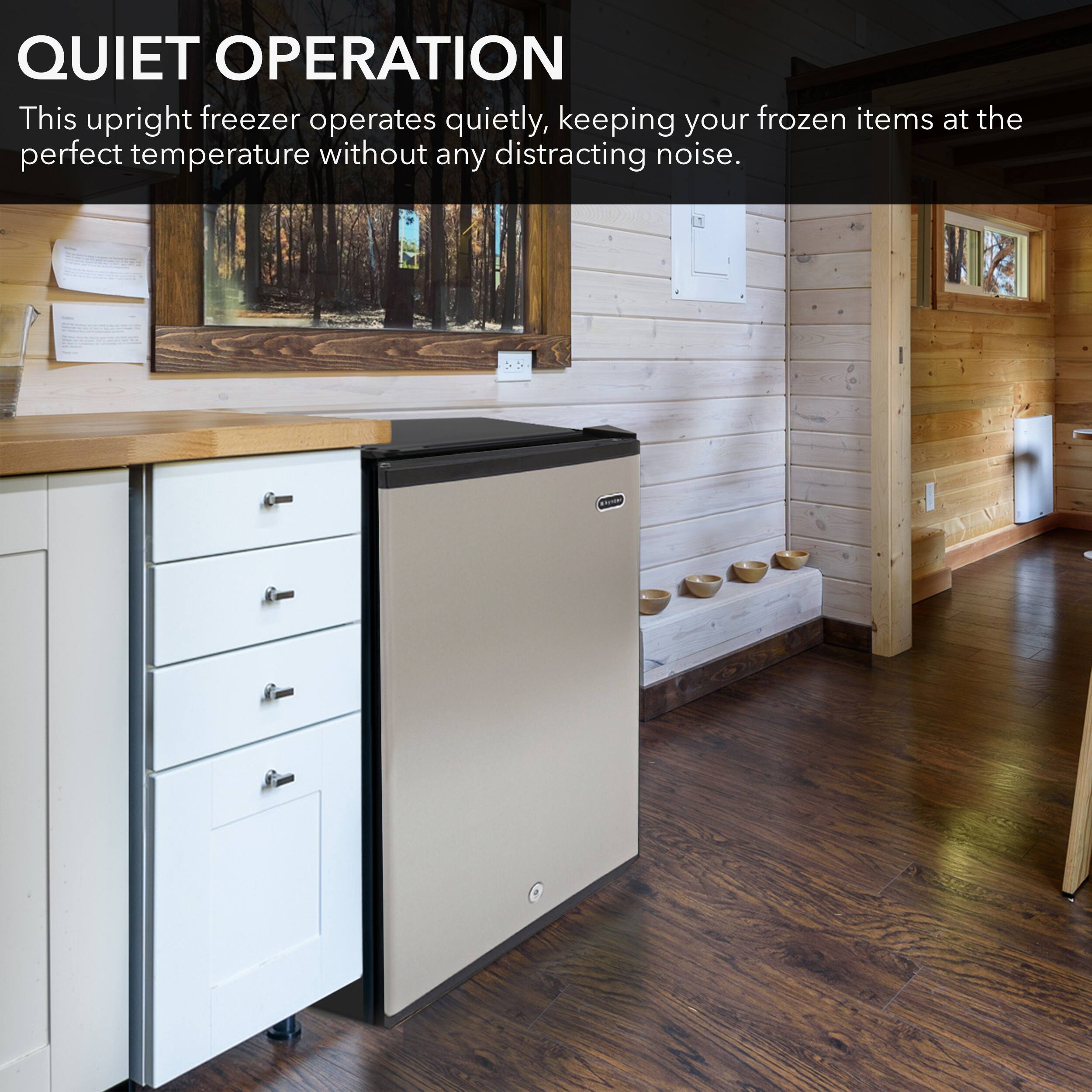 Alt View 12. Whynter - 3.0 cu. ft. Energy Star Upright Freezer with Lock - Stainless Steel - Silver.