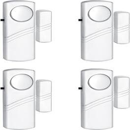 Schertz - Wireless Security Door & Window Alarm – Easy Install, 4-Pack, White - color: white Style: 4 Pack