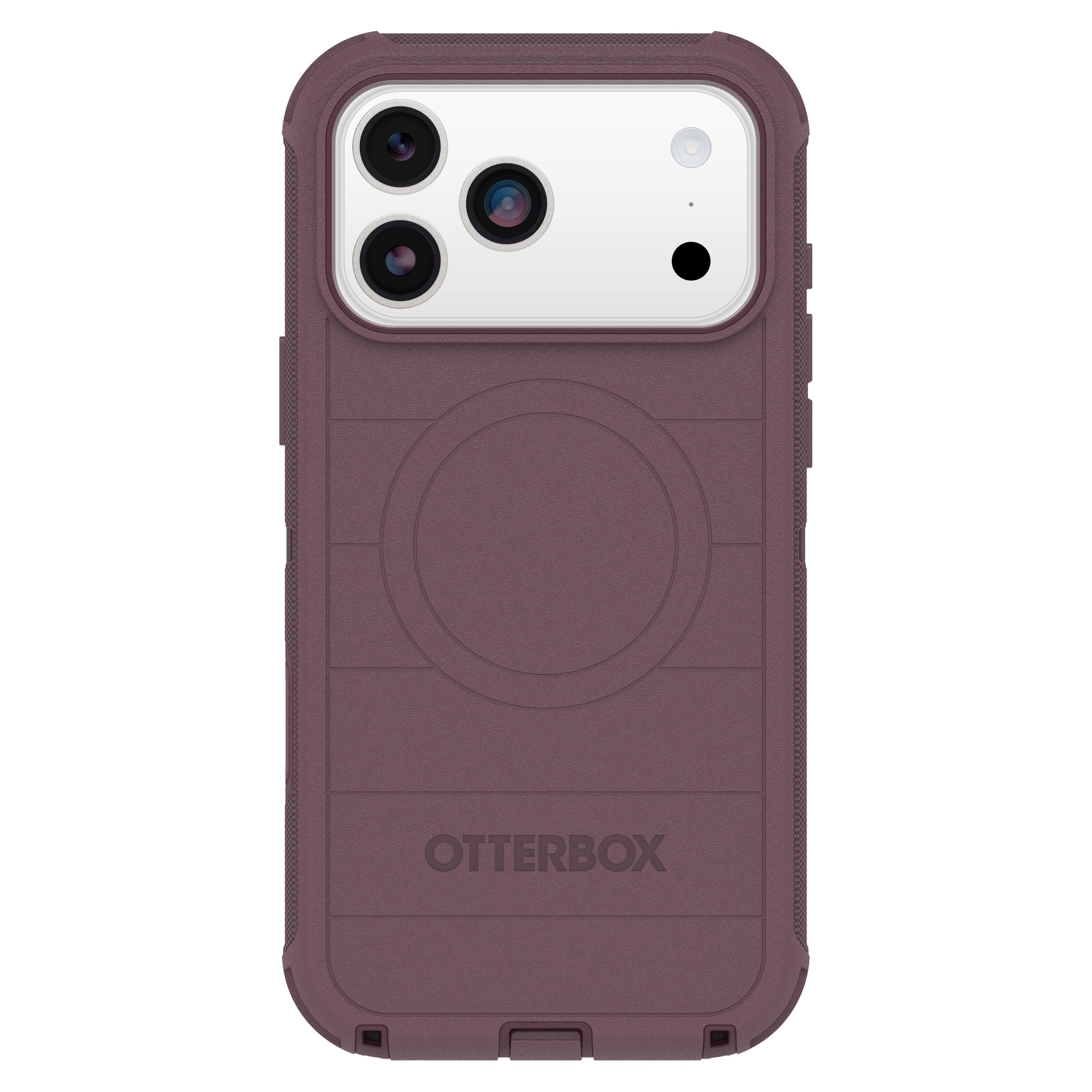Angle. OtterBox - Defender Series Pro Hard Shell for Apple iPhone 17 Pro Max - Purple.