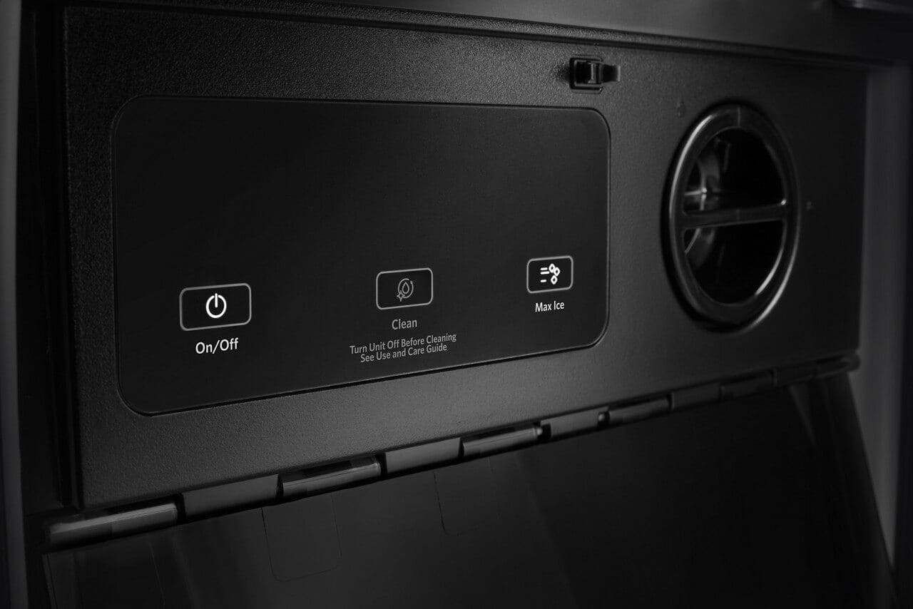 Alt View 13. JennAir - 14.9" 24.9-Lb. Built-In Icemaker - Custom Panel Ready.