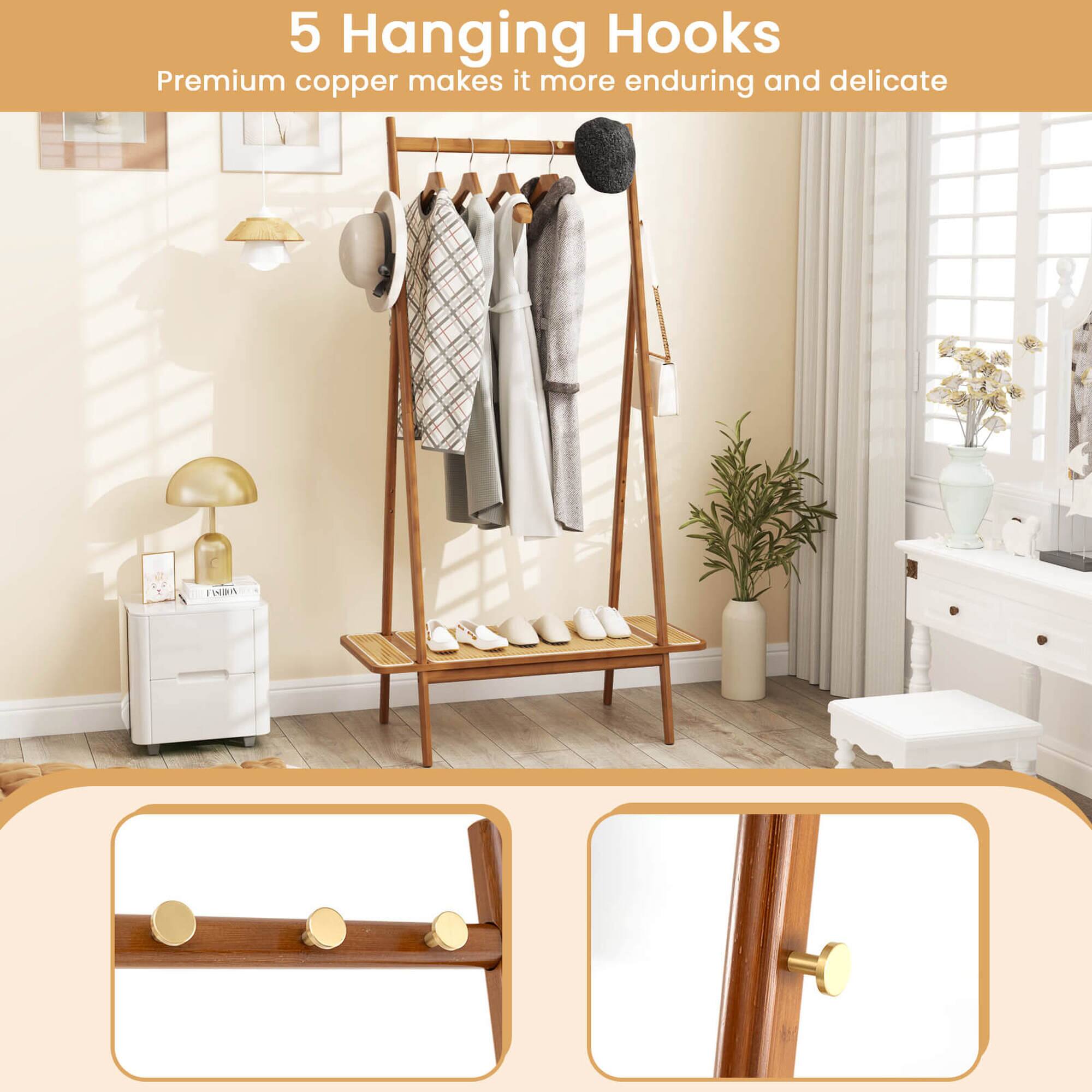 5 Hanging Hooks, Premium copper makes it more enduring and delicate.