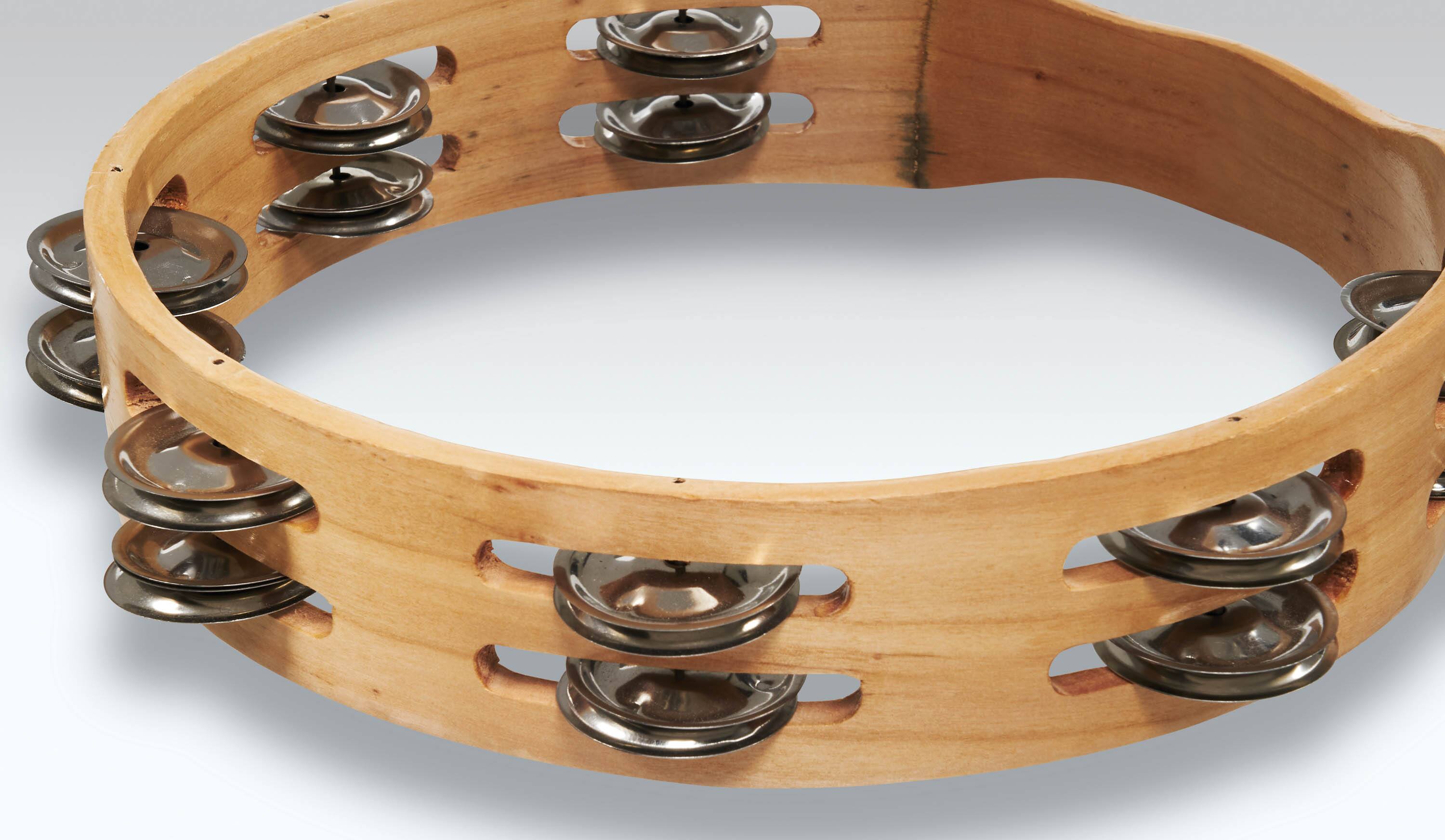 Left. Latin Percussion - CP Double Row Tambourine Steel, 10".