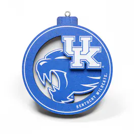 YouTheFan - Kentucky Wildcats 3D Logo Series Ornament - Multicolor