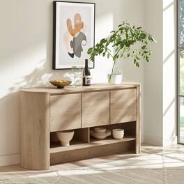 Duval 62 Inch Oval Sideboard by Modway - Light Oak