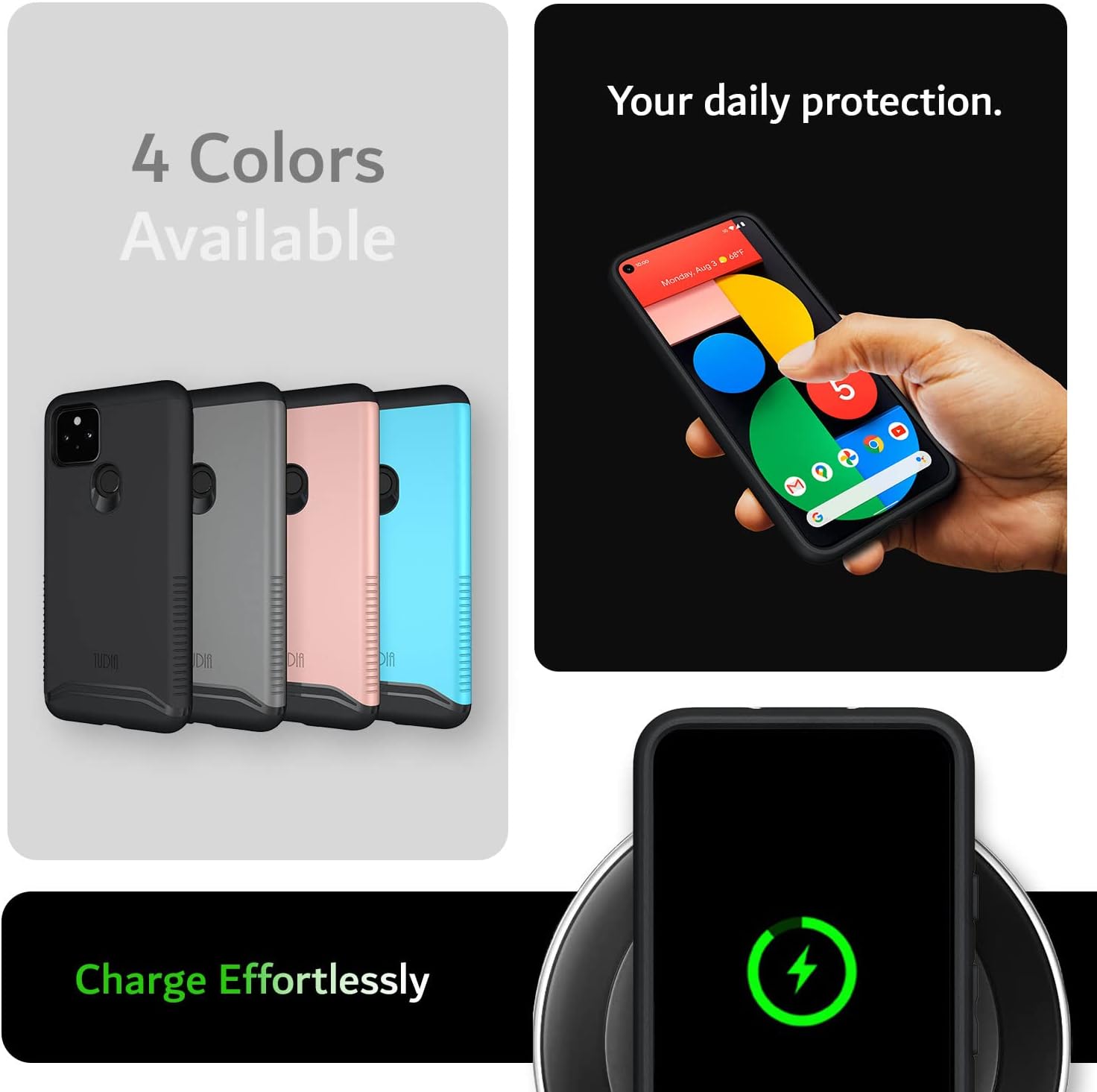 4 Colors Available

Your daily protection.

Charge Effortlessly